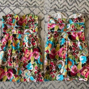 Strapless Floral Boutique Dress
